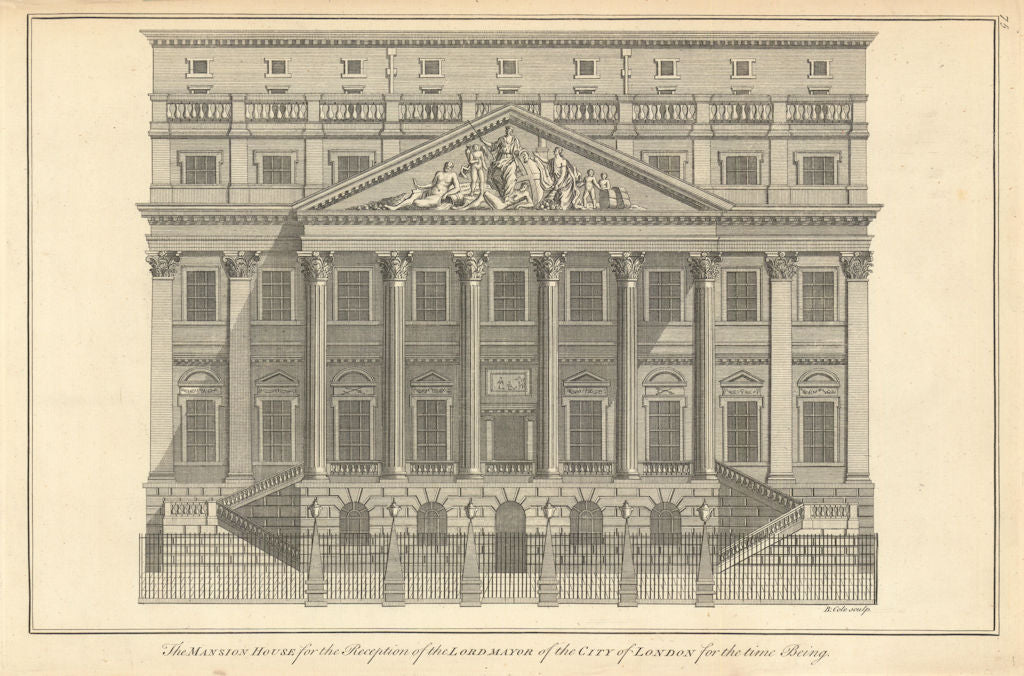 The Mansion House for the Reception of the Lord Mayor of London. COLE 1760